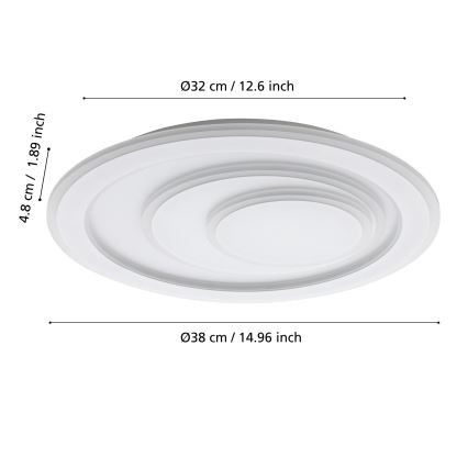 Eglo - LED Laevalgusti LED/14,7W/230V d. 38 cm