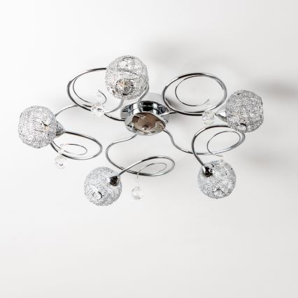 Eglo 32103 - LED pinnapealne laelühter VELAGO 5xG9/33W/230V läikiv kroom