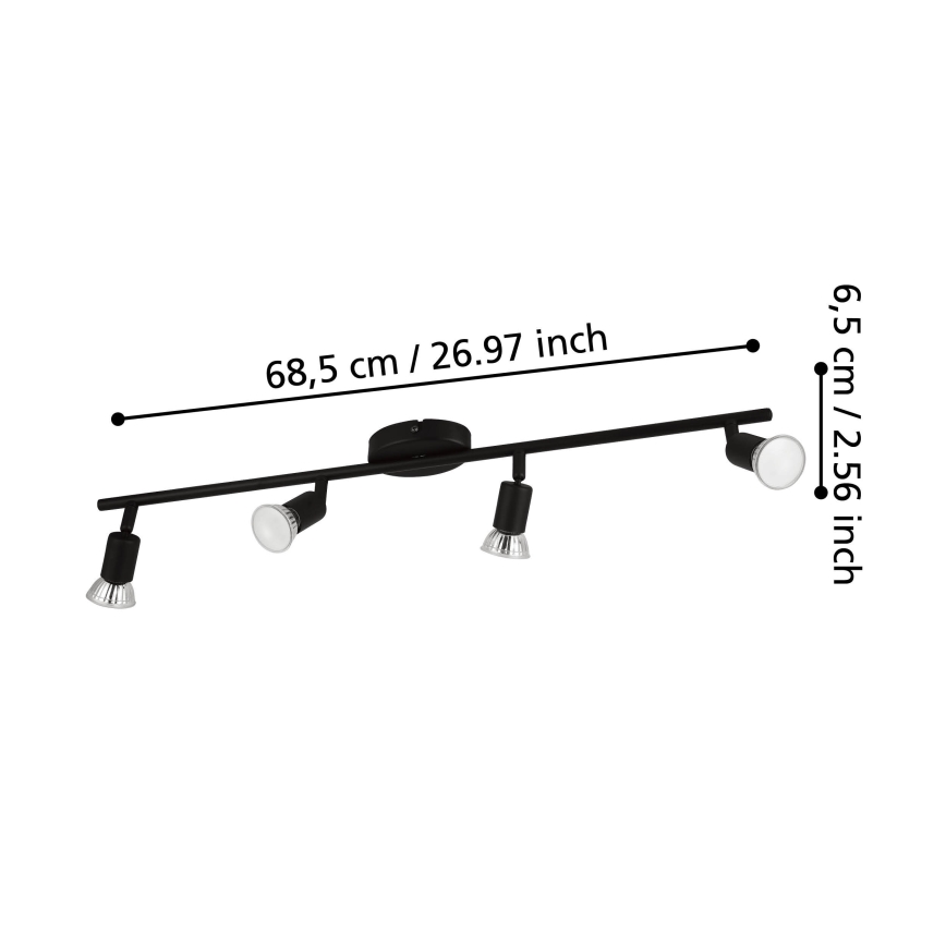 Eglo - LED Kohtvalgusti 4xGU10/2,8W/230V 3000K must