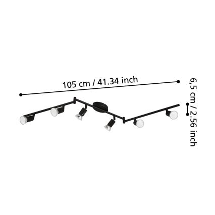 Eglo - LED Kohtvalgusti 6xGU10/2,8W/230V 3000K must