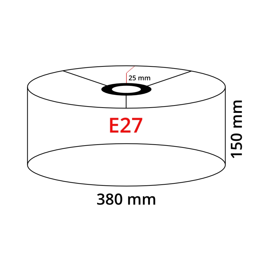 Eglo 32474 - Universaalne lambivari TUNJA E27 d. 38 cm pruun