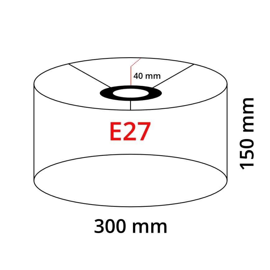 Eglo 32476 - Universaalne lambivari TUNJA E27 d. 30 cm valge