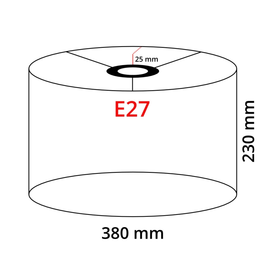 Eglo 32482 - Universaalne lambivari TUNJA E27 d. 38 cm valge