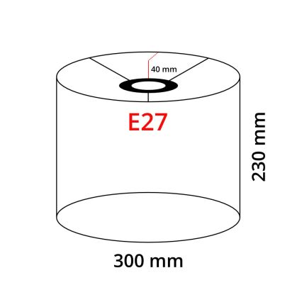 Eglo 32487 - Universaalne lambivari TUNJA E27 d. 30 cm valge