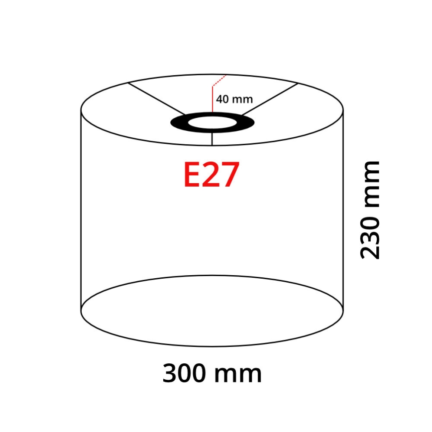 Eglo 32487 - Universaalne lambivari TUNJA E27 d. 30 cm valge