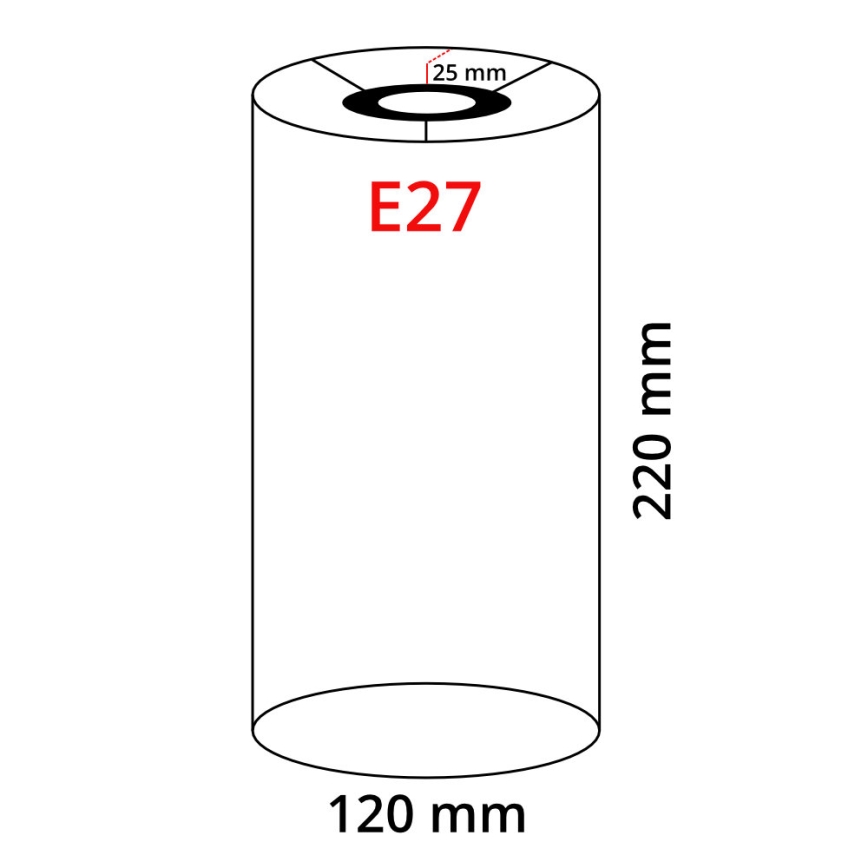 Eglo 32498 - Universaalne lambivari TUNJA E27 d. 12 cm valge