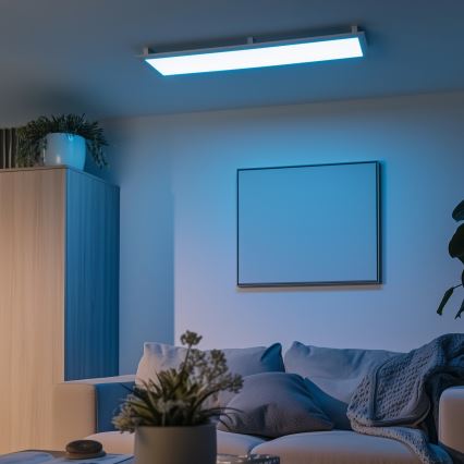 Eglo 32734 - LED RGBW Hämardatav pinnale kinnitatav/süvistatav panel 2in1 SALOBRENA-C LED/34W/230V valge + kaugjuhtimispult