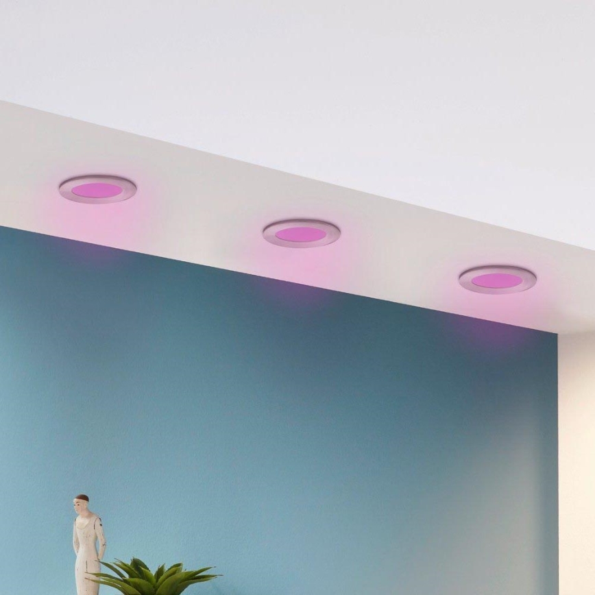 Eglo - komplekt 3x LED RGB hämardatavat lae sisse paigaldatavat valgustit FUEVA-C 1xLED/3W/230V läbimõõt 8,5 cm