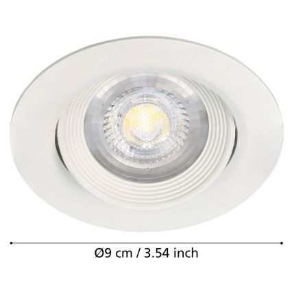 Eglo - Komplekt 3x SARTIANO lae sissepaigaldatavat valgustit LED/5W/230V