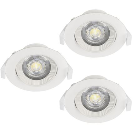 Eglo - Komplekt 3x süvistatud kohtvalgusti SARTIANO 3x LED/5W/230V