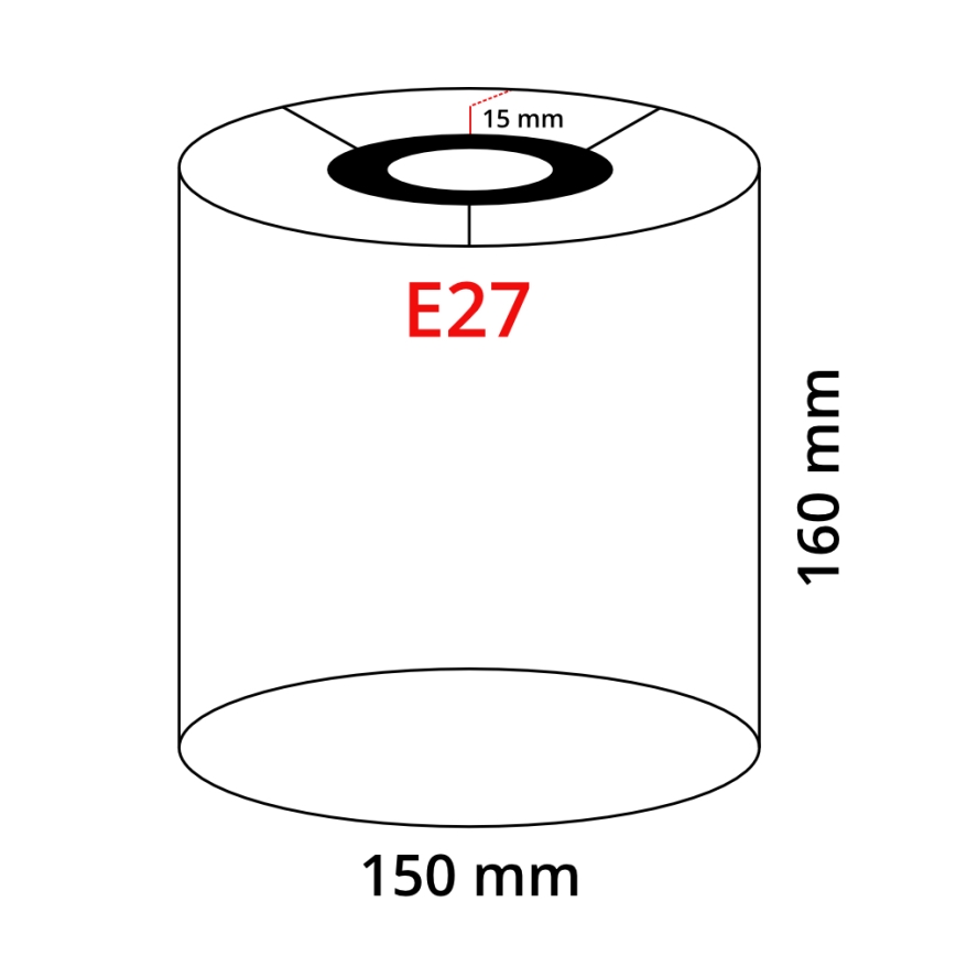 Eglo 32912 - Universaalne lambivari TUNJA E27 d. 15 cm kreemikas