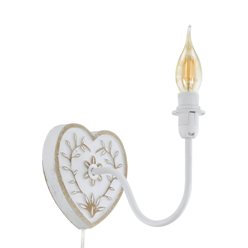 Eglo 33004 - Seinavalgusti 1xE14/40W/230V valge/patina