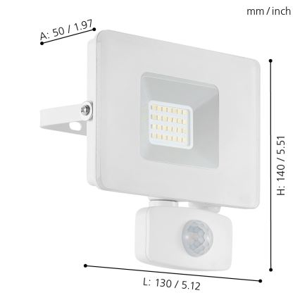 Eglo - LED prožektor anduriga LED/20W/230V IP44