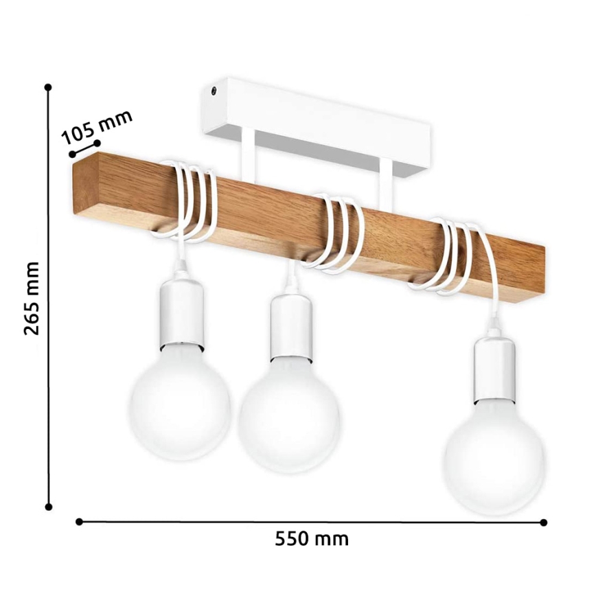 Eglo - kinnitatav lühter TOWNSHEND 3xE27/60W/230V