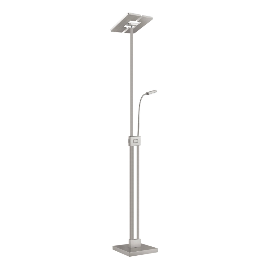 Eglo 33182 - LED Hämardatav põrandalamp SOLANO 1xLED/26W/230V +1xLED/3,2W 3000K matt kroom