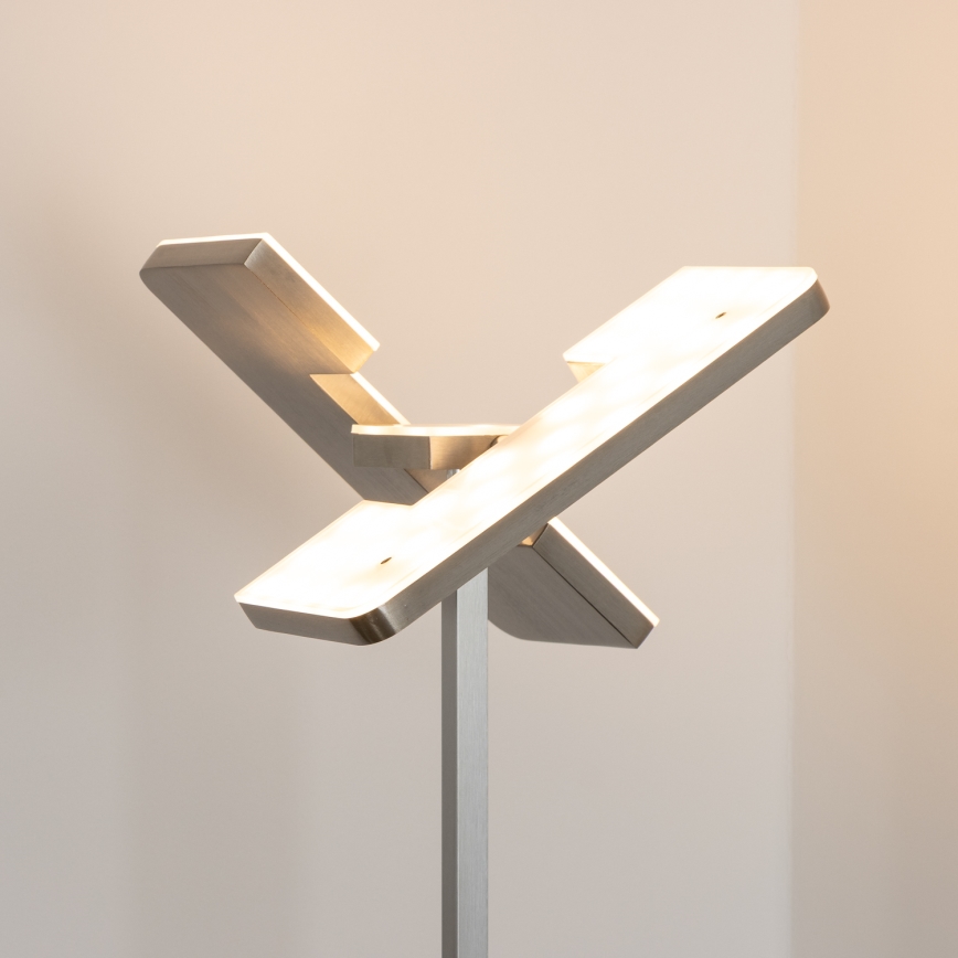 Eglo 33182 - LED Hämardatav põrandalamp SOLANO 1xLED/26W/230V +1xLED/3,2W 3000K matt kroom