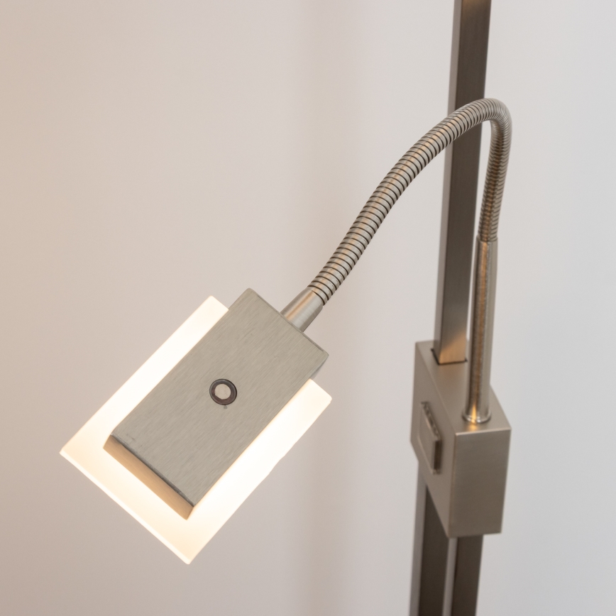 Eglo 33182 - LED Hämardatav põrandalamp SOLANO 1xLED/26W/230V +1xLED/3,2W 3000K matt kroom
