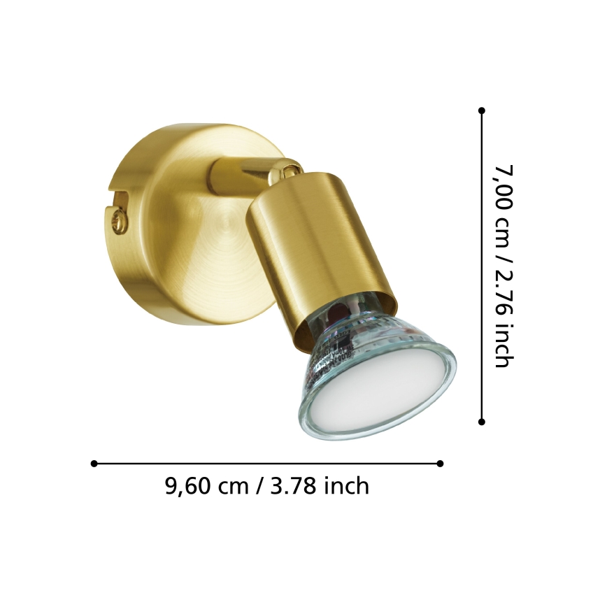Eglo - LED Kohtvalgusti seinale 1xGU10/2,8W/230V 3000K kuldne