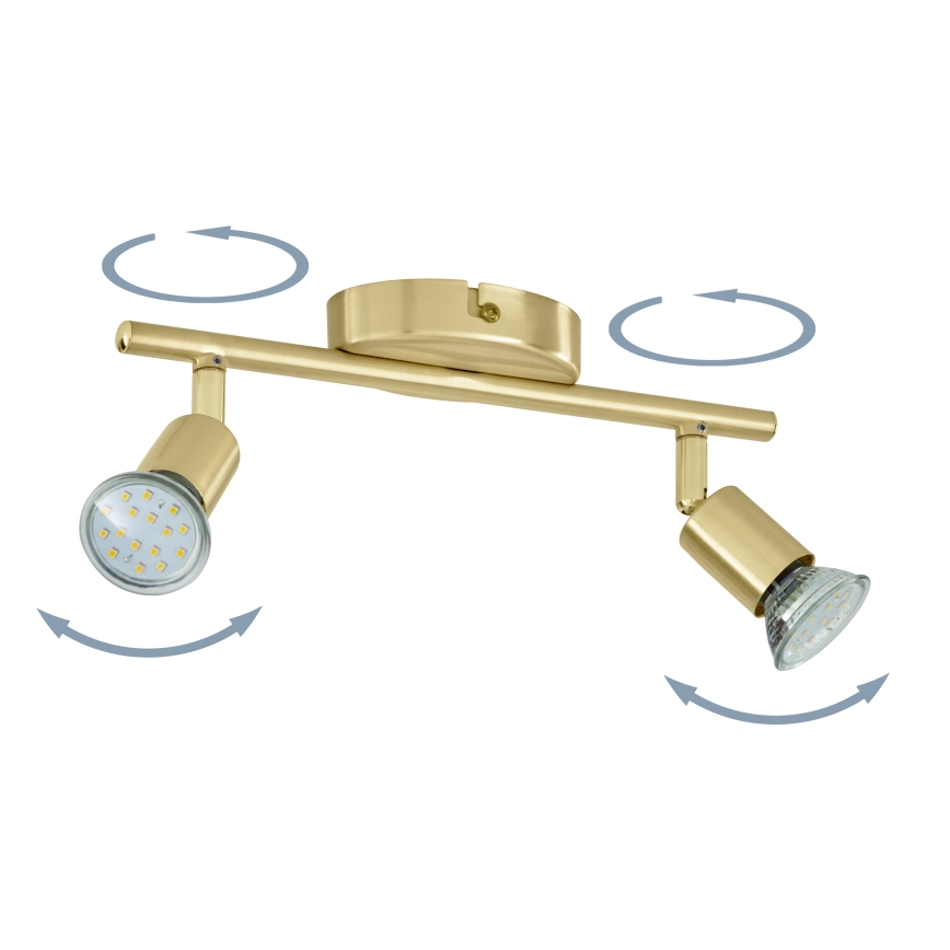 Eglo - LED Kohtvalgusti 2xGU10/2,8W/230V 3000K kuldne