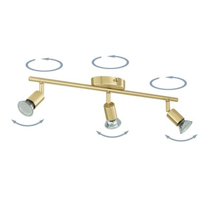Eglo - LED Kohtvalgusti 3xGU10/2,8W/230V 3000K kuldne