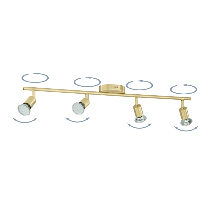 Eglo - LED Kohtvalgusti 4xGU10/2,8W/230V 3000K kuldne