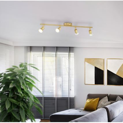 Eglo - LED Kohtvalgusti 4xGU10/2,8W/230V 3000K kuldne