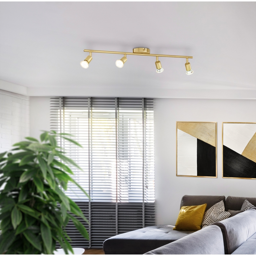 Eglo - LED Kohtvalgusti 4xGU10/2,8W/230V 3000K kuldne