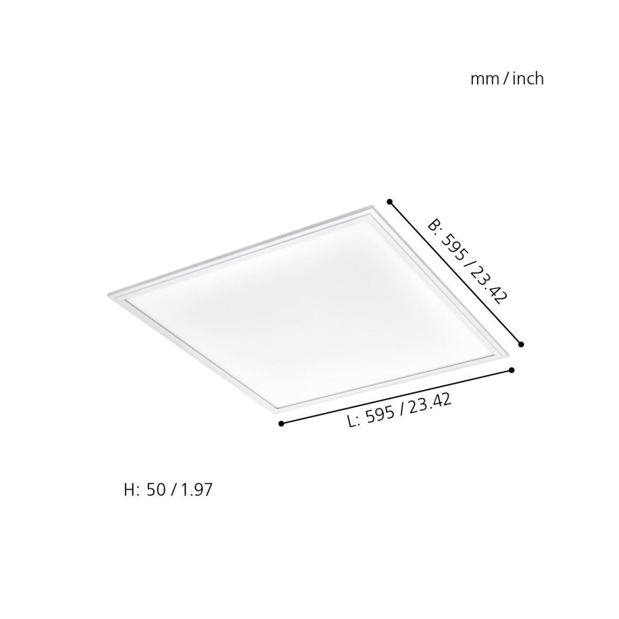 Eglo 33204 - LED RGBW Hämardatav valgusti SALOBRENA-C LED/34W/230V 2700-6500K + kaugjuhtimispult