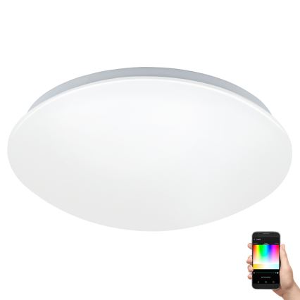 Eglo 33219 - LED RGBW hämardatav laevalgusti GIRON-C LED/17W/230V Ø 30 cm valge