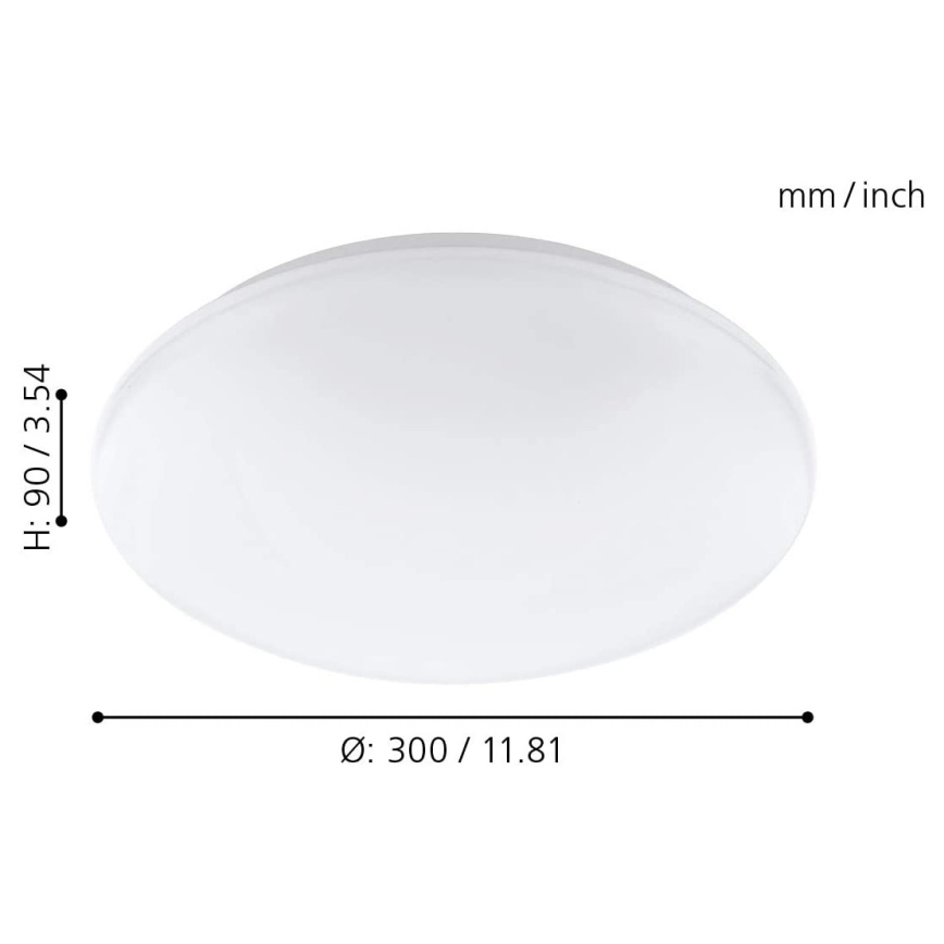 Eglo 33219 - LED RGBW hämardatav laevalgusti GIRON-C LED/17W/230V Ø 30 cm valge