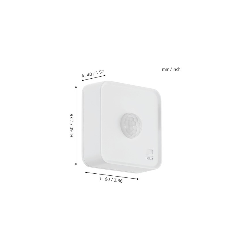 Eglo 33236 - Väline liikumis- ja hämarusandur CONNECT SENSOR 3xAA 12 m valge IP44
