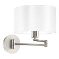 Eglo 33269 - Seinavalgusti PASTERI 1xE27/60W/230V matt kroom/valge