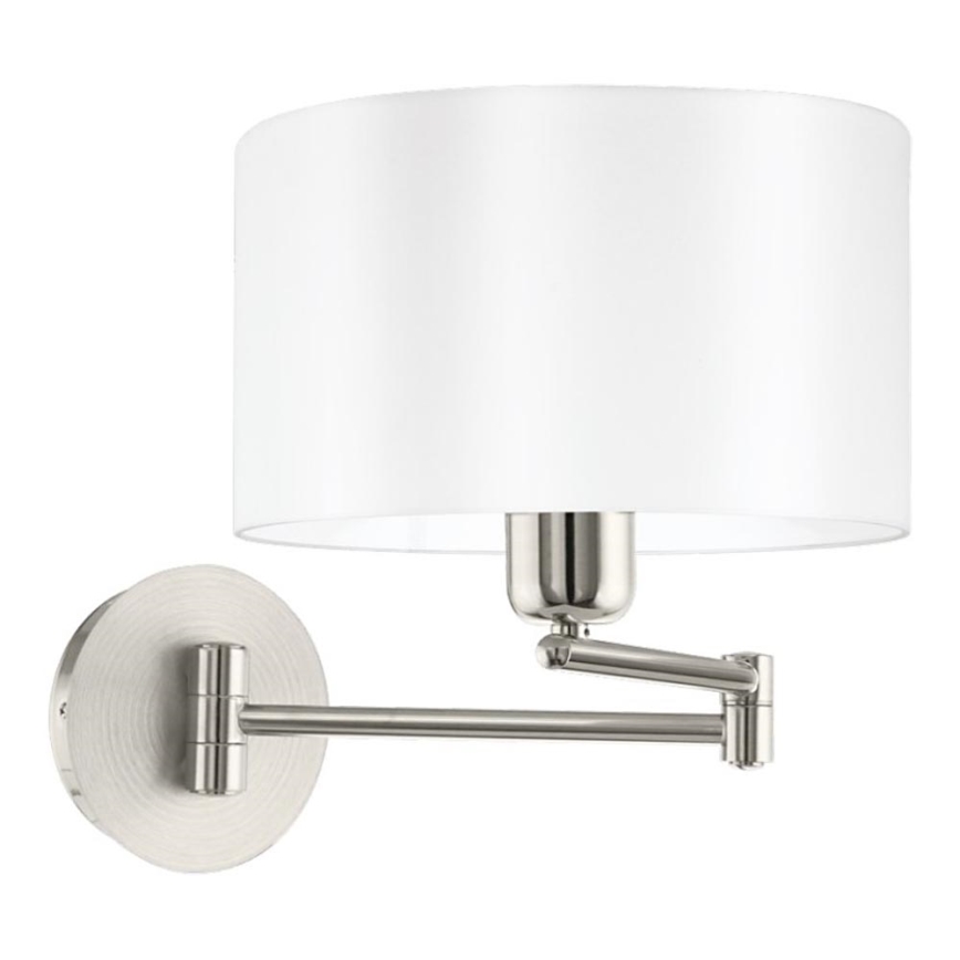 Eglo 33269 - Seinavalgusti PASTERI 1xE27/60W/230V matt kroom/valge