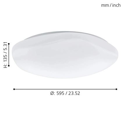 Eglo 33272 - LED RGB Hämardatav laevalgusti TOTARI-C LED/34W/230V 2700-6500K valge + kaugjuhtimispult