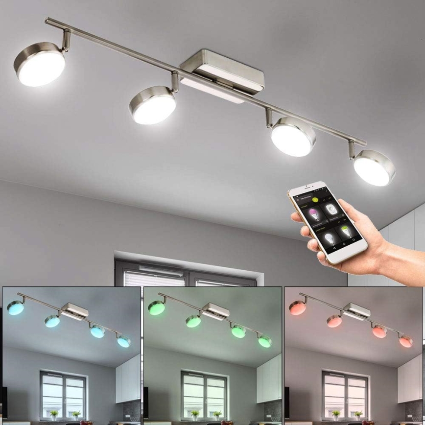 Eglo 33274 - LED RGBW Hämardatav kohtvalgusti CORROPOLI-C 4xLED/5W/230V