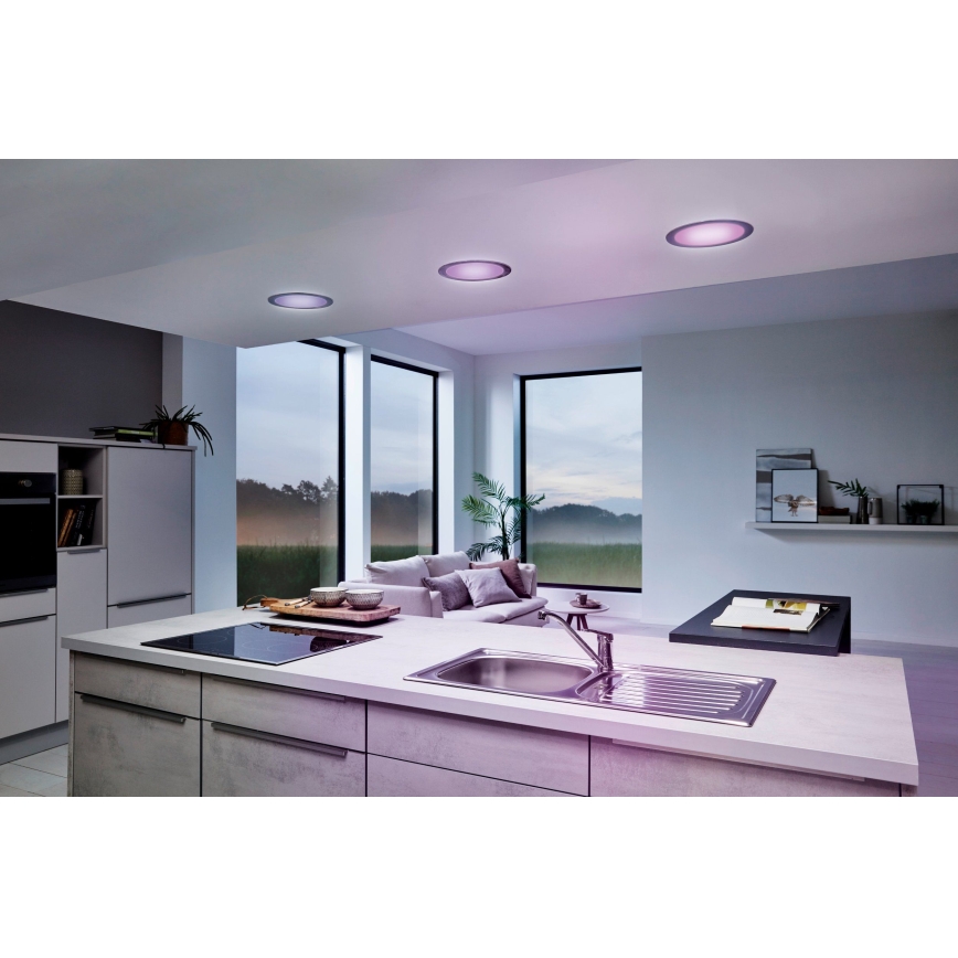 Eglo 33317 - LED RGBW hämardatav süvistatav laevalgusti FUEVA-C LED/15,6W/230V 2700-6500K läb. 22,5 cm