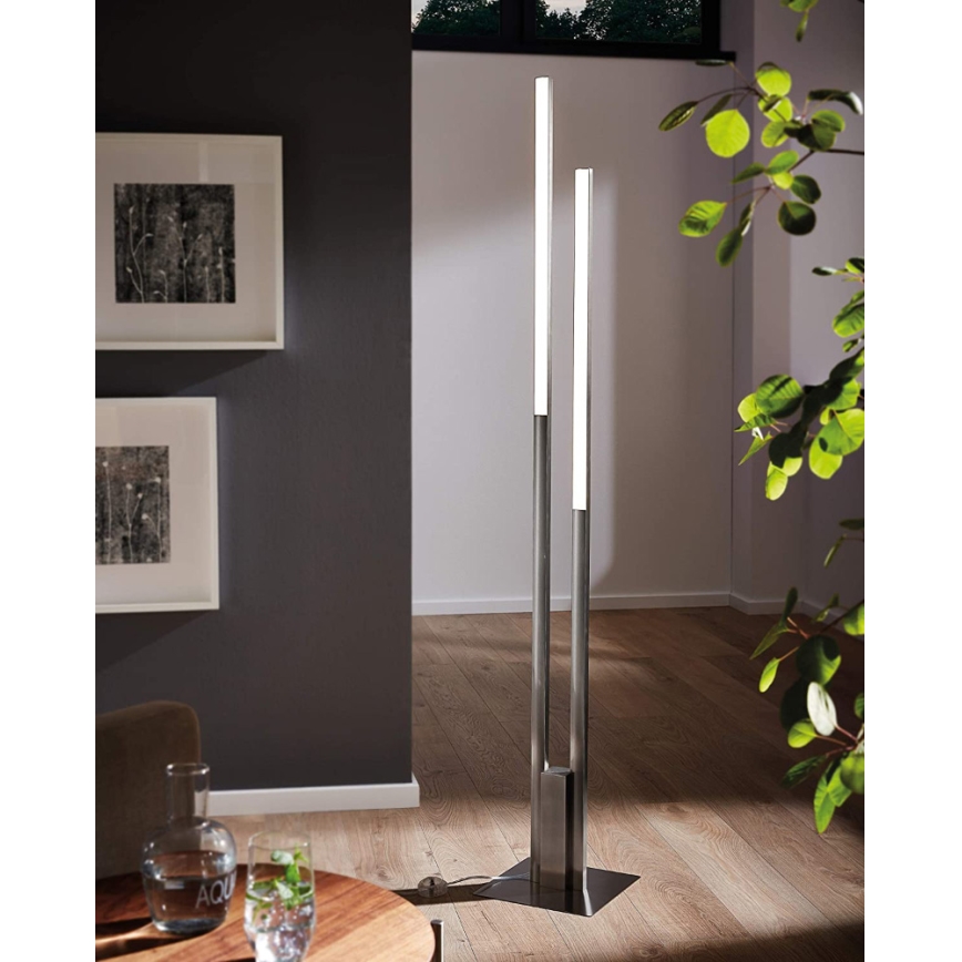 Eglo 33323 - LED RGBW Hämardatav põrandalamp FRAIOLI-C 2xLED/17W/230V 2700-6500K matt kroom