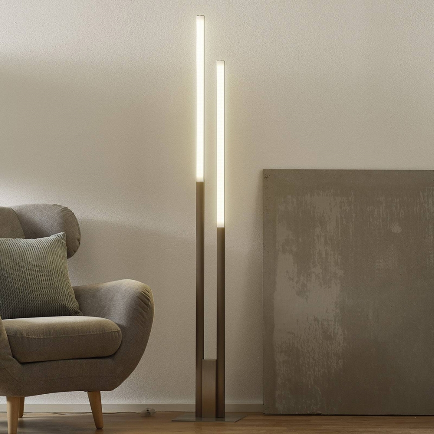 Eglo 33323 - LED RGBW Hämardatav põrandalamp FRAIOLI-C 2xLED/17W/230V 2700-6500K matt kroom