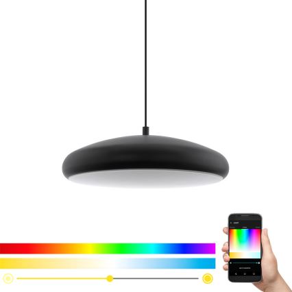 Eglo 33328 - LED RGBW Hämardatav lühter RIODEVA-C LED/27W/230V 2700-6500K must