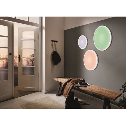 Eglo 33341 - LED RGBW hämardatav laelamp SARSINA-C LED/16W/230V 2700-6500K läbimõõt 30 cm + kaugjuhtimispult