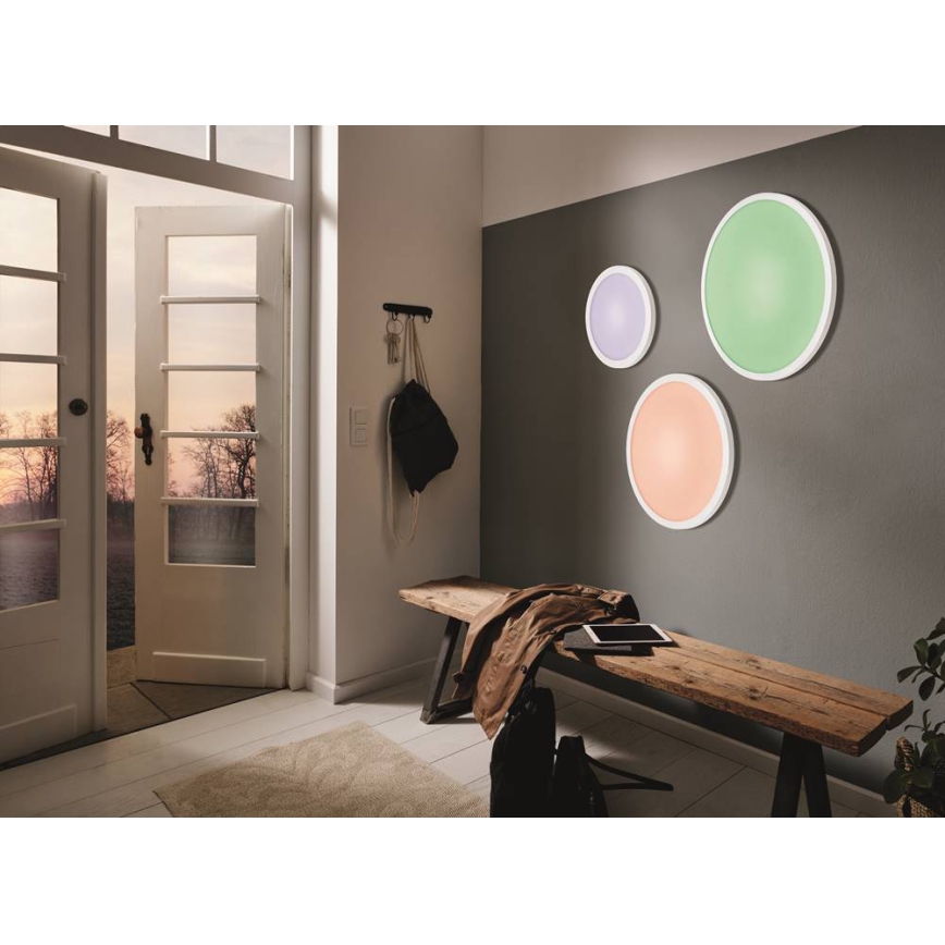 Eglo 33341 - LED RGBW hämardatav laelamp SARSINA-C LED/16W/230V 2700-6500K läbimõõt 30 cm + kaugjuhtimispult