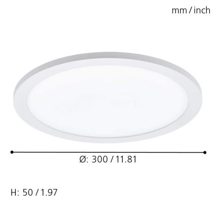 Eglo 33341 - LED RGBW hämardatav laelamp SARSINA-C LED/16W/230V 2700-6500K läbimõõt 30 cm + kaugjuhtimispult