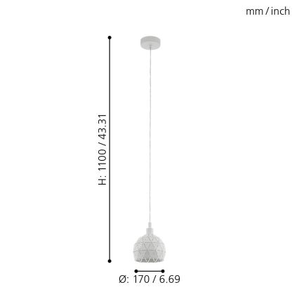 Eglo - Lühter 1xE14/40W/230V