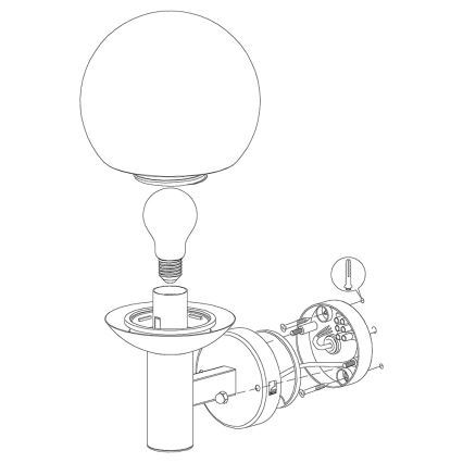 Eglo 33564 - LED välisseinavalgusti NISIA-C LED/9W/230V IP44