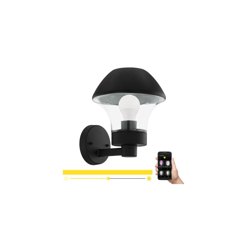 Eglo 33567 - LED-hämardatav välisseinale paigaldatav seinavalgusti VERLUCCA-C 1xE27/9W/230V IP44