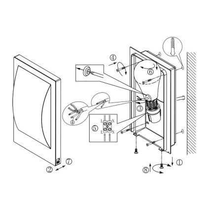 Eglo 33569 - LED välisseinavalgusti VERRES-C LED/9W/230V IP44 mattkroom