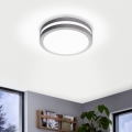 Eglo 33572 - LED hämardatav vannitoa laelamp LOCANA-C LED/14W/230V IP44 hõbedane
