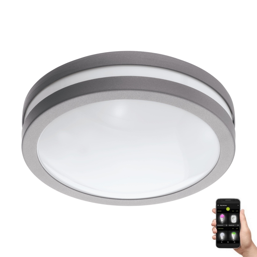 Eglo 33572 - LED hämardatav vannitoa laelamp LOCANA-C LED/14W/230V IP44 hõbedane