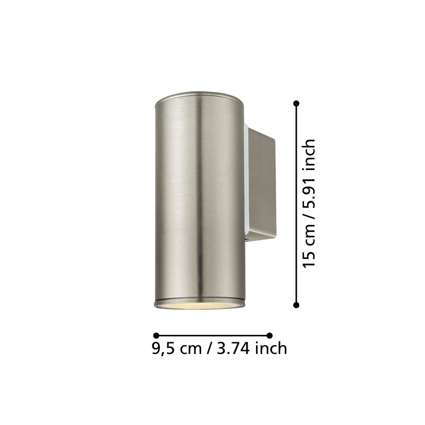 Eglo 33581 - LED RGBW hämardatav välisseinale paigaldatav seinavalgusti RIGA 1xGU10/5W/230V 2700-6500K IP44 mattkroom