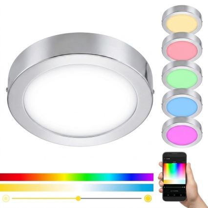 Eglo 33667 - LED RGBW Hämardatav laevalgusti vannituppa FUEVA-C LED21W/230V d. 30 cm IP44